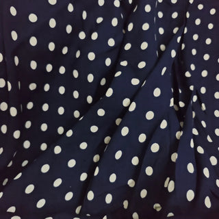 Reformation Polka Dot Blue Non-Stretch Viscose LENZING™ ECOVERO™ Viscose Blended Crepe DS23694