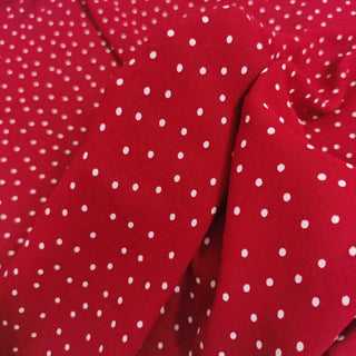 Reformation Polka Dot Red Non-Stretch Viscose Georgette DS23695