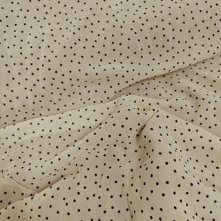 Reformation Polka Dot Off-White Non-Stretch Viscose Georgette DS23696