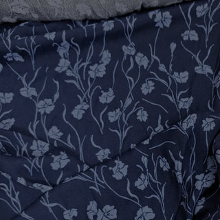 Reformation Floral Blue Non-Stretch Viscose LENZING™ ECOVERO™ Viscose Blended Crepe DS23698