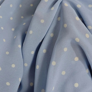 Reformation Polka Dot Blue Non-Stretch Viscose Georgette DS23699