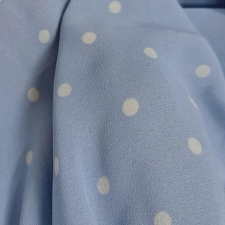Reformation Polka Dot Blue Non-Stretch Viscose Georgette DS23699