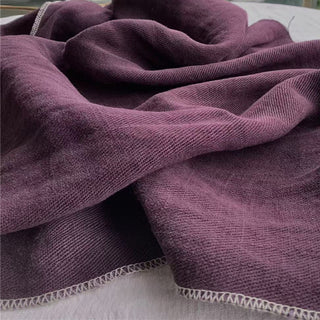 Belgian Fashion Designer Solid Red Non-Stretch Enzyme Washed Hemp Twill DS24615