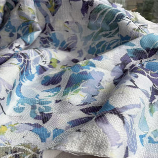 Belgian Fashion Designer Floral Multi Color Non-Stretch Linen Dobby Jacquard DS24625