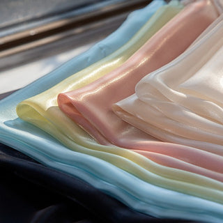 Yardblox Exclusive Made in Japan Premium Quality Solid Multi Color Non-Stretch Silk Satin Face Organza DS26506