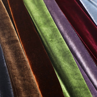 Yardblox Exclusive Luxury Silk Collection Solid Multi Color Non-Stretch Mulberry Silk Velvet DS26516 -40 Momme