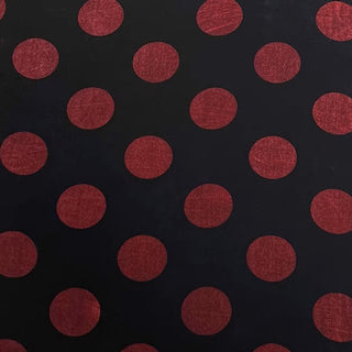 Japanese Fashion Designer Polka Dot Black Non-Stretch Mulberry Silk Velvet DS26517 -40 Momme