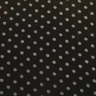 Japanese Fashion Designer Polka Dot Black Non-Stretch Mulberry Silk Velvet DS26527 -40 Momme