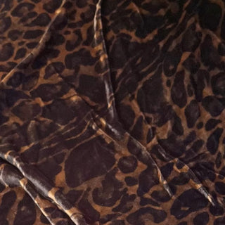 Japanese Fashion Designer Animal Brown Non-Stretch Mulberry Silk Velvet DS26528 -40 Momme