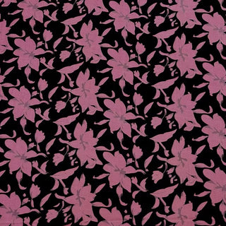 Italian Fashion Designer Floral Pink Non-Stretch Burnout Mulberry Silk Devore Velvet DS26532 -8 Momme