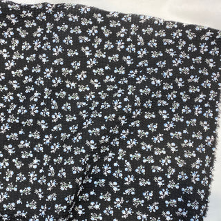 Yardblox Exclusive Korean Fashion Designer Floral Black/Multi Color Non-Stretch Salt shrinking/Puckered Cotton Seersucker DS27502