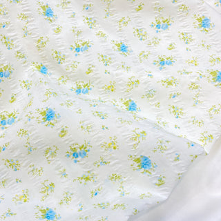 Yardblox Exclusive Korean Fashion Designer Floral White/Multi Color Non-Stretch Salt shrinking/Puckered Cotton Seersucker DS27503