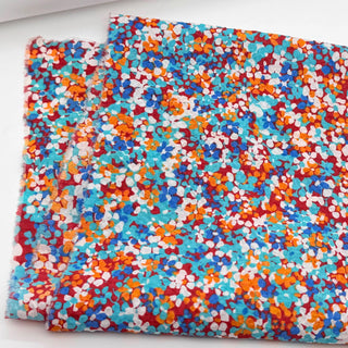 French Fashion Designer Floral Multi Color Non-Stretch Salt Shrinking / Puckered Cotton Seersucker DS27602