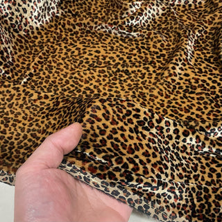 Japanese Luxury Designer Animal Brown Non-Stretch Mulberry Silk Velvet DS28506 -40 Momme