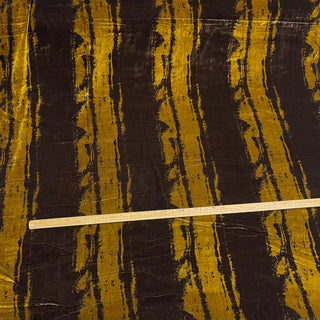 Italian Fashion Designer Abstract Yellow Non-Stretch Burnout Mulberry Silk Devore Velvet DS28507 -40 Momme