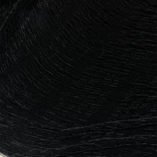 Japanese Fashion Designer Solid Black Non-Stretch Smocked / Shirred Mulberry Silk Velvet DS28521 -35 Momme