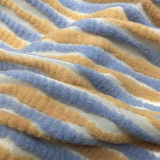 French Fashion Designer Stripes Multi Color Stretch Wool Sweater Knit DS28530