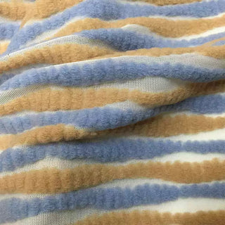 French Fashion Designer Stripes Multi Color Stretch Wool Sweater Knit DS28530