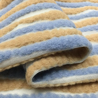 French Fashion Designer Stripes Multi Color Stretch Wool Sweater Knit DS28530