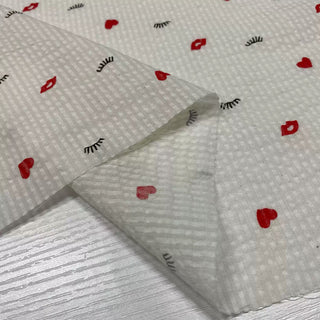 Japanese Fashion Designer Conversational White Non-Stretch Salt Shrinking / Puckered Cotton Seersucker DS28613