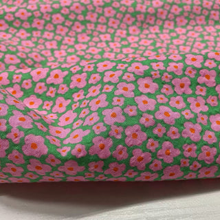 Italian Fashion Designer Floral Pink Non-Stretch Salt Shrinking / Puckered Cotton Seersucker DS28616