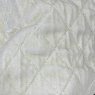 Japanese Luxury Designer Solid Off-White Non-Stretch Mulberry Silk Quilting Fabric DS29503 -60 Momme