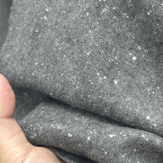 French Fashion Designer Solid Gray Stretch Wool Sweater Knit DS29507