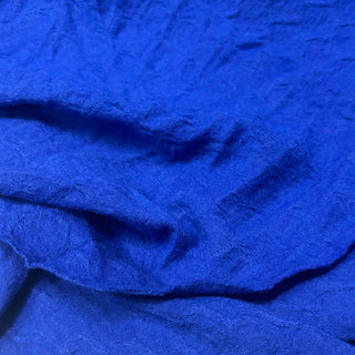 French Fashion Designer Solid Blue Stretch Wool Sweater Knit DS29508