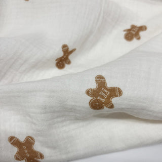 Japanese Fashion Designer Conversational Off-White Non-Stretch Cotton Double Gauze DS29520