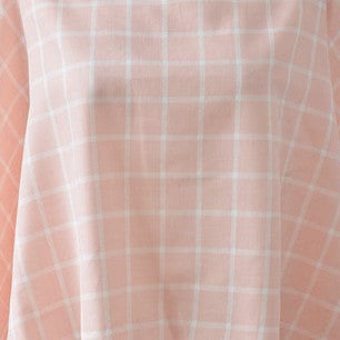 Korean Fashion Designer Plaid Pink Non-Stretch Cotton Double Gauze DS29526