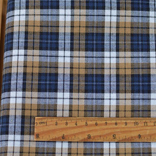 Japanese Fashion Designer Plaid Multi Color Non-Stretch Double Faced Cotton Double Gauze DS29535