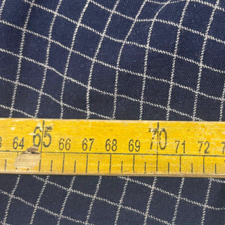 Japanese Fashion Designer Plaid Blue Non-Stretch Cotton Double Gauze DS29536