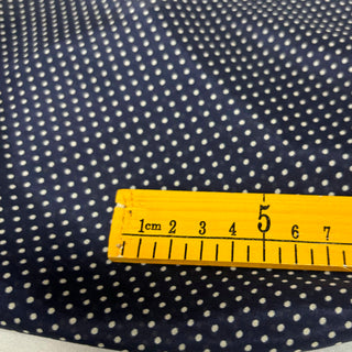 Japanese Fashion Designer Polka Dot Blue Non-Stretch Mulberry Silk Cotton Blended Plain Woven DS29613 -16 Momme