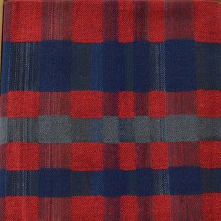 British Designer Plaid Red Non-Stretch Peached Cotton Flannel DS296139