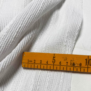 Japanese Fashion Designer Solid White Non-Stretch Mulberry Silk Cotton Blended Seersucker DS29623