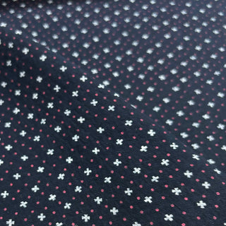 Japanese Fashion Designer Floral Blue Non-Stretch Cotton Double Gauze DS29624