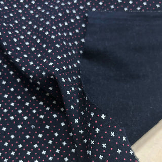 Japanese Fashion Designer Floral Blue Non-Stretch Cotton Double Gauze DS29624