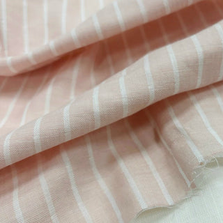 Japanese Fashion Designer Stripes Pink Non-Stretch Double Faced Cotton Double Gauze DS29625
