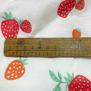 Japanese Fashion Designer Fruits and Vegetables Off-White Non-Stretch Cotton Double Gauze DS29628