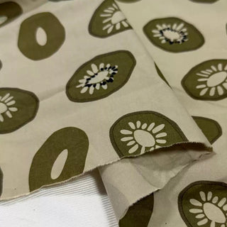 Italian Fashion Designer Fruits and Vegetables Brown Non-Stretch Pima Cotton Plain Woven DS29641