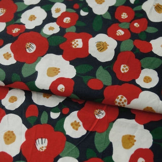 Korean Fashion Designer Floral Multi Color Non-Stretch Cotton Twill Poplin DS29650
