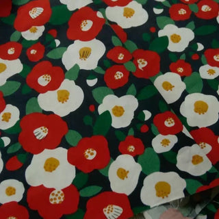 Korean Fashion Designer Floral Multi Color Non-Stretch Cotton Twill Poplin DS29650