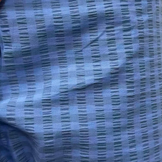 Japanese Fashion Designer Solid Blue Non-Stretch Salt Shrinking / Puckered Cotton Seersucker DS29664