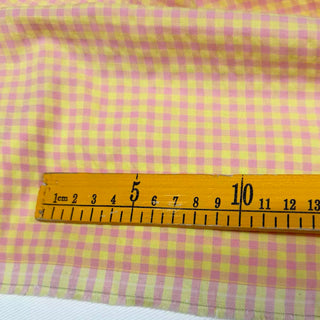 Japanese Fashion Designer Gingham Multi Color Non-Stretch Salt Shrinking / Puckered Cotton Seersucker DS29666