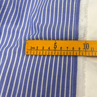 Japanese Fashion Designer Stripes Blue Non-Stretch Salt Shrinking / Puckered Cotton Seersucker DS29667