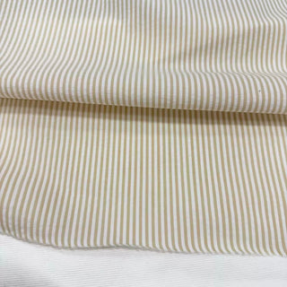 Japanese Fashion Designer Stripes Off-White Non-Stretch Salt Shrinking / Puckered Cotton Seersucker DS29669