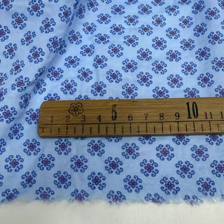 Japanese Fashion Designer Geometric Blue Non-Stretch Salt Shrinking / Puckered Cotton Plain Woven DS29680