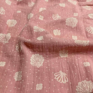 Japanese Fashion Designer Conversational Red Non-Stretch Combed Cotton Double Gauze DS29699