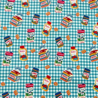 Yardblox Exclusive Japanese Fashion Designer Food Blue Non-Stretch Cotton Plain Woven DS31504