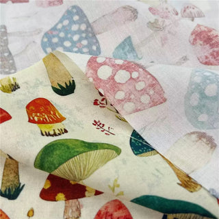 Japanese Fashion Designer Fruits and Vegetables Multi Color Non-Stretch Cotton Plain Woven DS31604